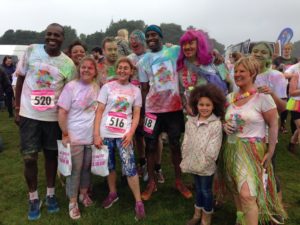 Rachel Smith (third from left) with Deco-Pak team at the colour run